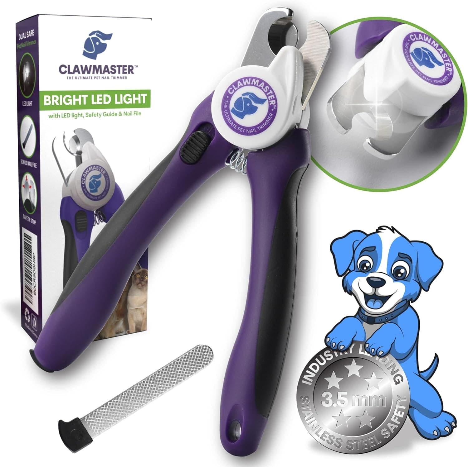 Lighted Pet Nail Clippers By Claw Master
