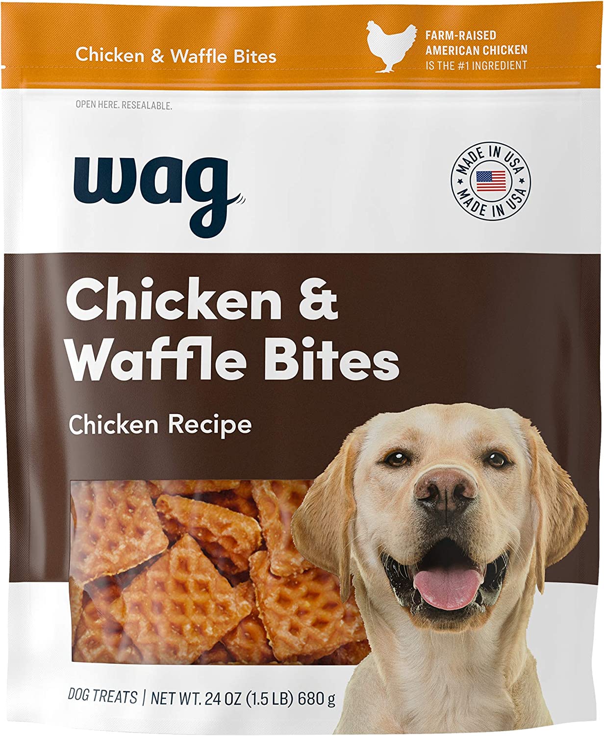 Wag Treats Chicken Waffle Bites