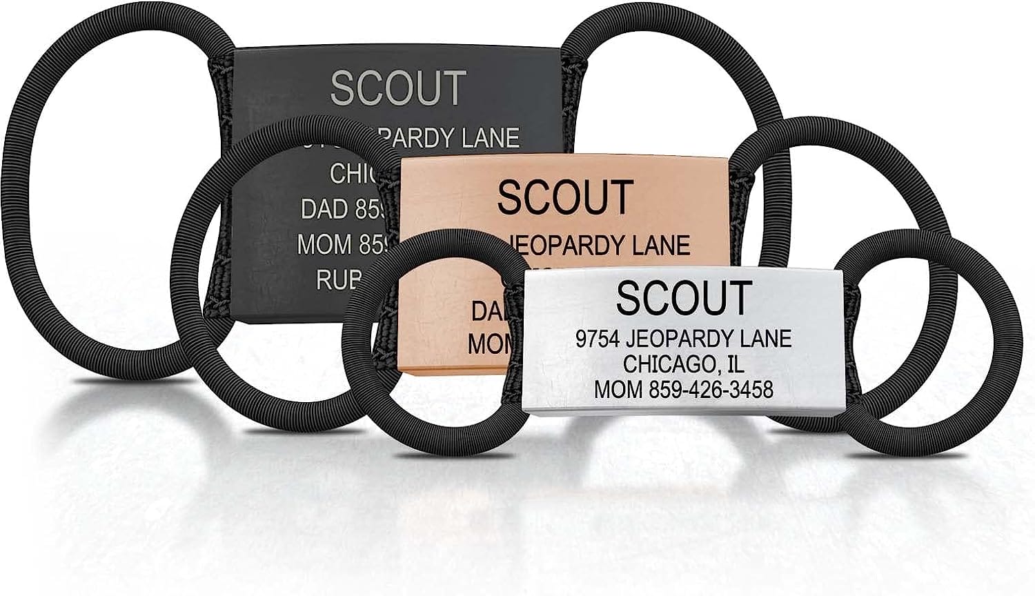 ROAD iD Silent Personalized Engraved Dog Tag