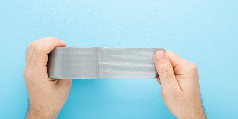 Use tape as lint roller Use tape as lint roller