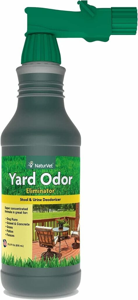 Use a commercial dog poop odor eliminator